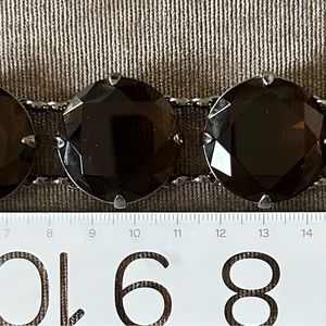 J. Crew Bold Brown Gem Gunmetal Bracelet